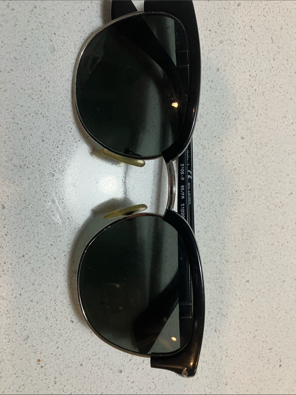 Persol Black Frame Dark Green Lens Sunglasses